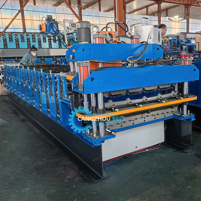 Delta PLC Otomatis Dikendalikan Dua Lapisan Atap Lembar Roll Forming Mesin
