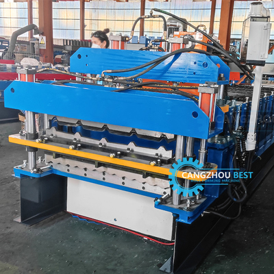 Delta PLC Otomatis Dikendalikan Dua Lapisan Atap Lembar Roll Forming Mesin