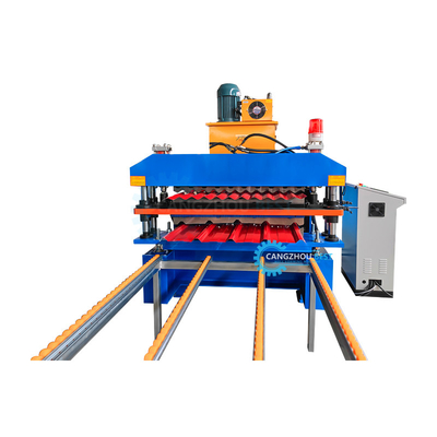 Lembar atap logam lapisan ganda dua profil dalam satu mesin roll membentuk 5.5 kW Daya