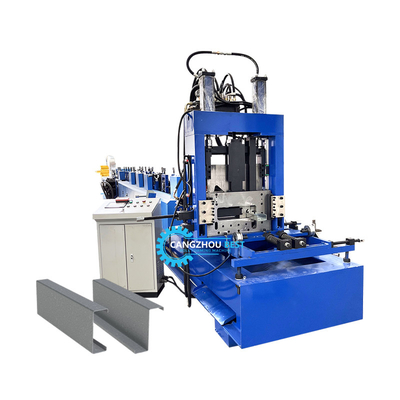 Otomatis Czu Purlin Hydraulic Punching Dan Memotong Roll Membentuk Mesin