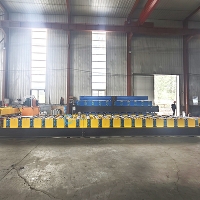 Brazil Material Ketebalan 0,3-0,8mm Mesin Roll Forming Metal Steel Roof Tile Membuat Hydraulic Cutting