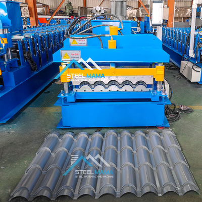8.5kw Steel Kaca atap ubin roll membentuk mesin Dan atap lembaran membuat mesin