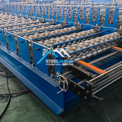 8.5kw Steel Kaca atap ubin roll membentuk mesin Dan atap lembaran membuat mesin