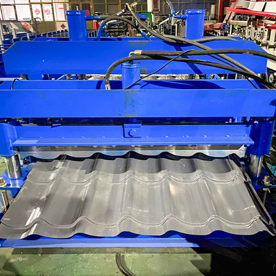 Galvanized Steel Hydraulic Cutting Roofing Panel glazed tile roll forming machine Dingin
