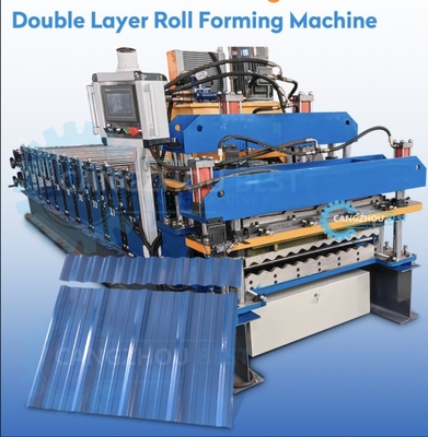 Transmisi Rantai 3,5T Mesin Roll Forming Genteng 1000mm