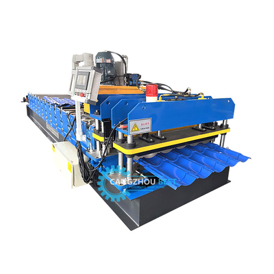 Steel Profile Zee Tile PPGI 0.3mm Roof Tile Forming Machine Untuk Konstruksi