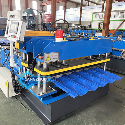 Steel Profile Zee Tile PPGI 0.3mm Roof Tile Forming Machine Untuk Konstruksi