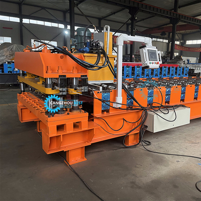 Hydraulic Cutting 5.5kw Power Color Steel Profile Rusia Mesin Membentuk Roll Tile