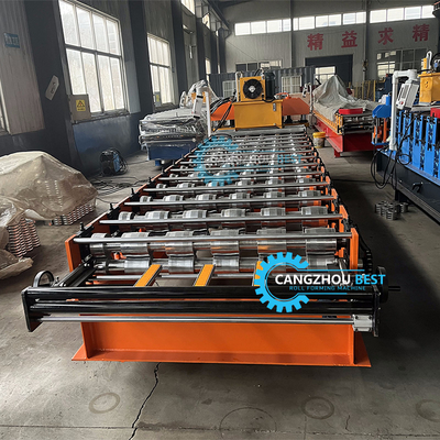 Hydraulic Cutting 5.5kw Power Color Steel Profile Rusia Mesin Membentuk Roll Tile