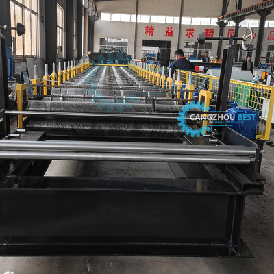 Rusia Desain Populer Galvanized Steel Roofing Tile Making Roll Forming Machine