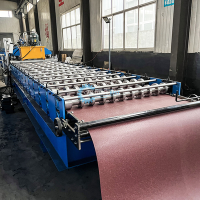 Sistem Kontrol PLC 22langkah Roller Steel Profile Roofing Tile Roll Forming Machine
