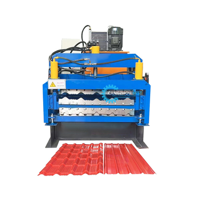 Afrika Lapisan Atap Lembar Ganda Profil Warna Membuat Lapisan Atap Roll Forming Machine