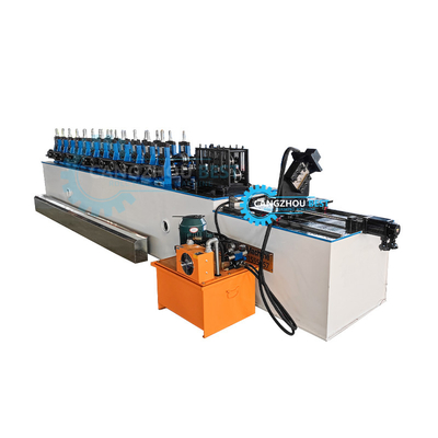 Steel Stud dan Track Roll Forming Machine untuk bangunan struktur baja 7,5*1,2*1,5m