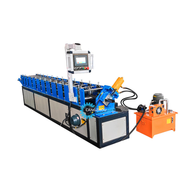 7.5*1.2*1.5m Sistem Pemotongan Hidraulik Stud Dan Track Roll Forming Machine dengan Toleransi Pemotongan ±2mm