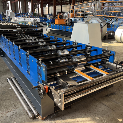Profil Baja Lapisan Ganda Rib Tinggi Zimbabwe Popular Roofing Sheet Roll Forming Machine