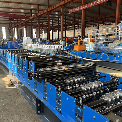 Profil Baja Lapisan Ganda Rib Tinggi Zimbabwe Popular Roofing Sheet Roll Forming Machine