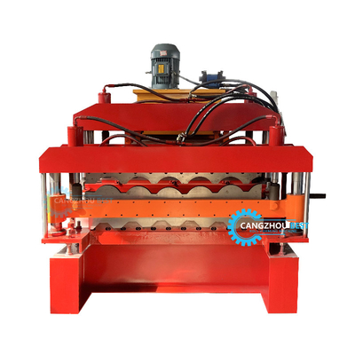 Eropa Warna Bamboo Roof Tile IBR Roof Sheet Double Layer Roll Forming Machine