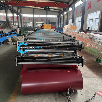 Eropa Warna Bamboo Roof Tile IBR Roof Sheet Double Layer Roll Forming Machine