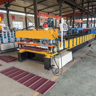 Meksiko Satu Lapisan PLC Control System Roofing Sheet Roll Forming Machine