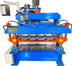 Delta PLC 15-20m/Min Kecepatan Mesin Forming Roll Layer Ganda Desain Mesra Pengguna