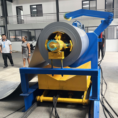 Steel Tile Delta PLC Control Double Layer Roll Forming Machine Untuk Ketebalan Bahan 0,25-0,6mm