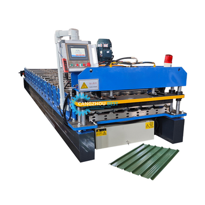 1050mm Galvanized Steel Roofing Profile Trapezodial Sheet Roll Forming Machine
