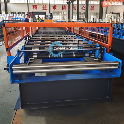 PPGI GI otomatis Cut-Off Steel Profile Roofing Sheet Roll Forming Machine