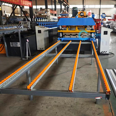 PPGI GI otomatis Cut-Off Steel Profile Roofing Sheet Roll Forming Machine