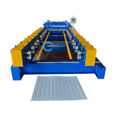 Otomatis Mengubah Ukuran Panel Tembok Steel Profile Roll Forming Machine Untuk PPGI GI