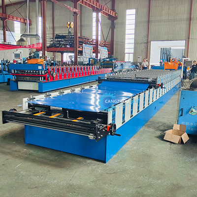 PLC Control Otomatis Memotong Hydraulic Roof Sheet Rolling Machine