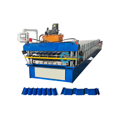 PLC Control Otomatis Memotong Hydraulic Roof Sheet Rolling Machine
