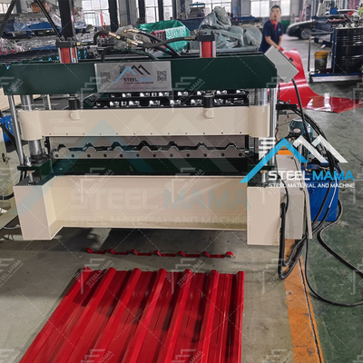 Material dingin Ketebalan 0,3-0,8mm Metal Roof Panel Mesin Efisien Membuat