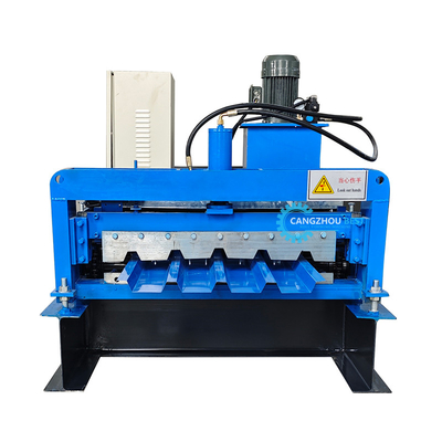 Hydraulic Cutting 45 Steel Roller Roofing Sheet Machine Kebisingan rendah