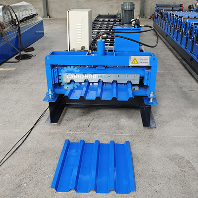 Hydraulic Cutting 45 Steel Roller Roofing Sheet Machine Kebisingan rendah