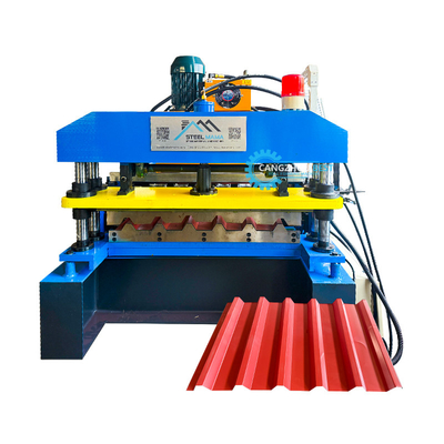 0.3-0.8mm Ibr Metal Roof Roll Forming Machine Dikendalikan Dengan Sistem Kontrol PLC