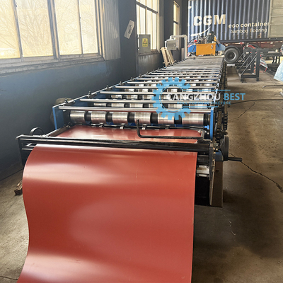 0.3-0.8mm Ibr Metal Roof Roll Forming Machine Dikendalikan Dengan Sistem Kontrol PLC