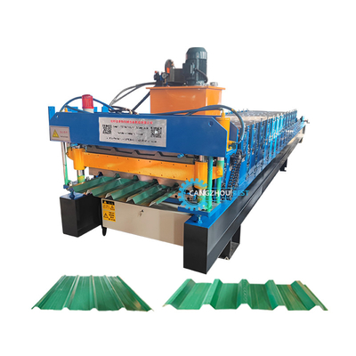 Mesin Membentuk Roofing Sheet Roll Profile Trapezodial Steel yang tahan lama