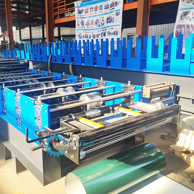 Mesin Membentuk Roofing Sheet Roll Profile Trapezodial Steel yang tahan lama