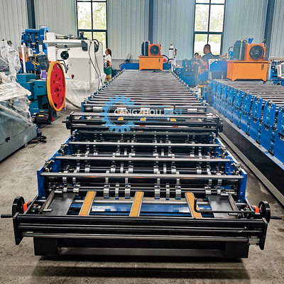 15-20m/Min Mesin Membentuk Roofing Roll Layer Ganda Untuk Kebutuhan Produksi Lebar Disesuaikan