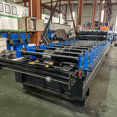 Delta Inverter Tiga Lapisan Roofing Steel Profile Roll Forming Machine Untuk Ketebalan Material 0,25-0,6mm