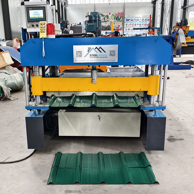 Ketahanan 45# Roller Steel Metal Roof Forming Machine Dengan Daya Stasiun Hidraulik 3Kw Dan Daya Motor Utama 5.5Kw