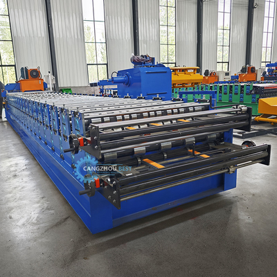 Mesin Membentuk Roll Lembar Ganda 8-12m/Min Kecepatan Cepat