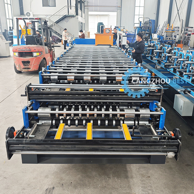 0.6mm Roof Sheet Roll Forming Machine oleh Delta PLC Untuk Proyek Besar
