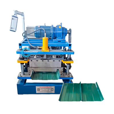 Hydraulic Cut Off Galvanized Steel Profile Portable Kr18 Standing Seam Roof Roll Forming Machine (Mesin Membentuk Roof Seam Berdiri)