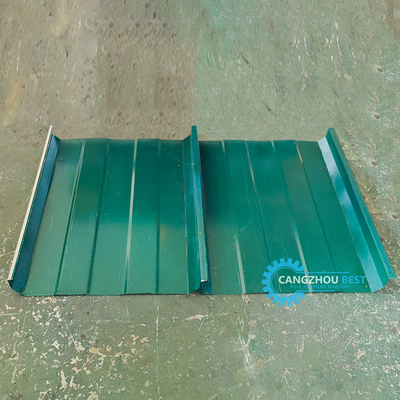 Hydraulic Cut Off Galvanized Steel Profile Portable Kr18 Standing Seam Roof Roll Forming Machine (Mesin Membentuk Roof Seam Berdiri)