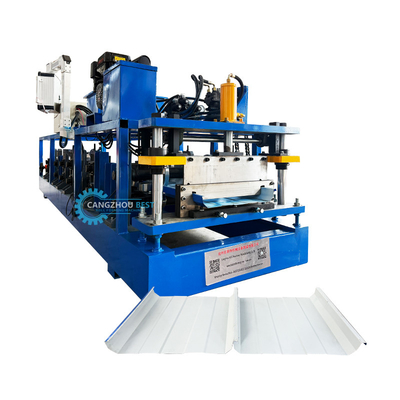 Customzied Portable Kr18 Standing Seam Roof Sheet Roll Forming Machine Dengan Auto Seamer