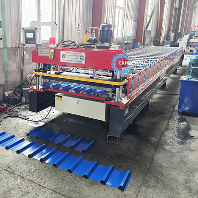Otomatis Memotong Hidraulik Tipe Color Steel IBR Roofing Sheet Roll Forming Machine