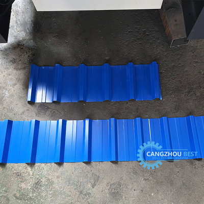 Otomatis Memotong Hidraulik Tipe Color Steel IBR Roofing Sheet Roll Forming Machine