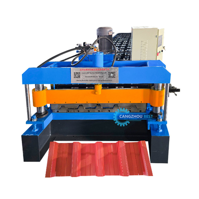 Color Steel High Rib Steel Profile IBR Trapezoidal Roof Sheet Roll Forming Machine (Mesin Membentuk Lembar Atap Trapezoidal)