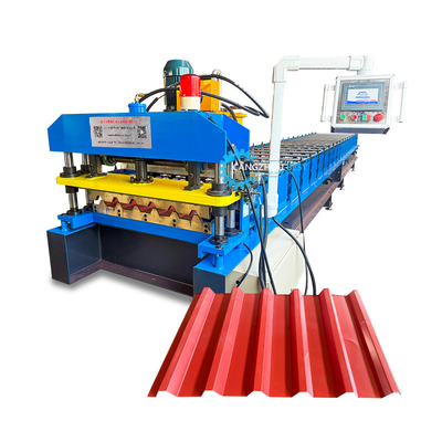 IBR Roofing Sheet Roll Forming Machine Hydraulic Cutting untuk profil baja